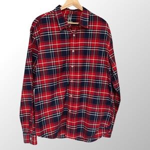 JT Jack Threads Mens XL Plaid Heavy Cotton Button Down Shirt‎
